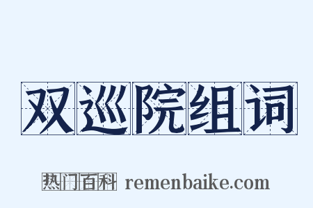 双巡院组词是什么意思的图片